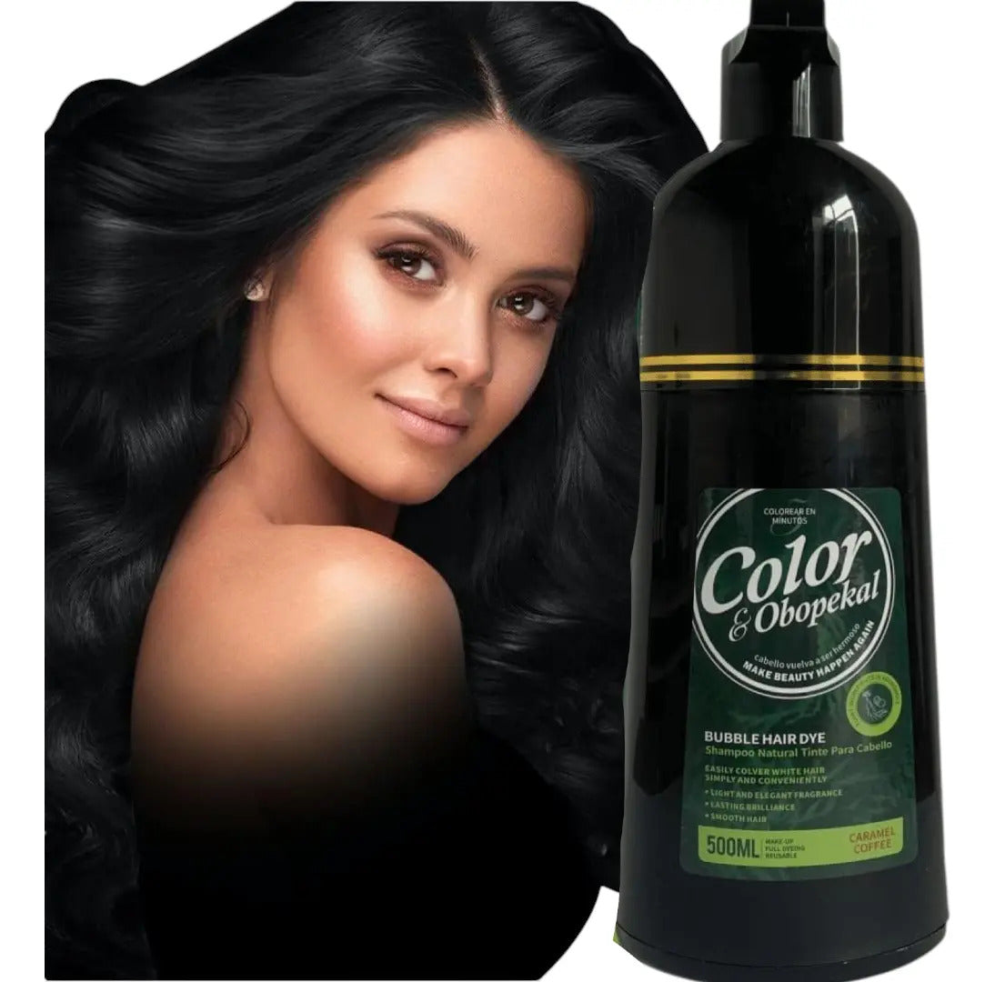 Shampoo Cubre Canas Obopekal 500ml - Tinte Natural Caramelo Profesional