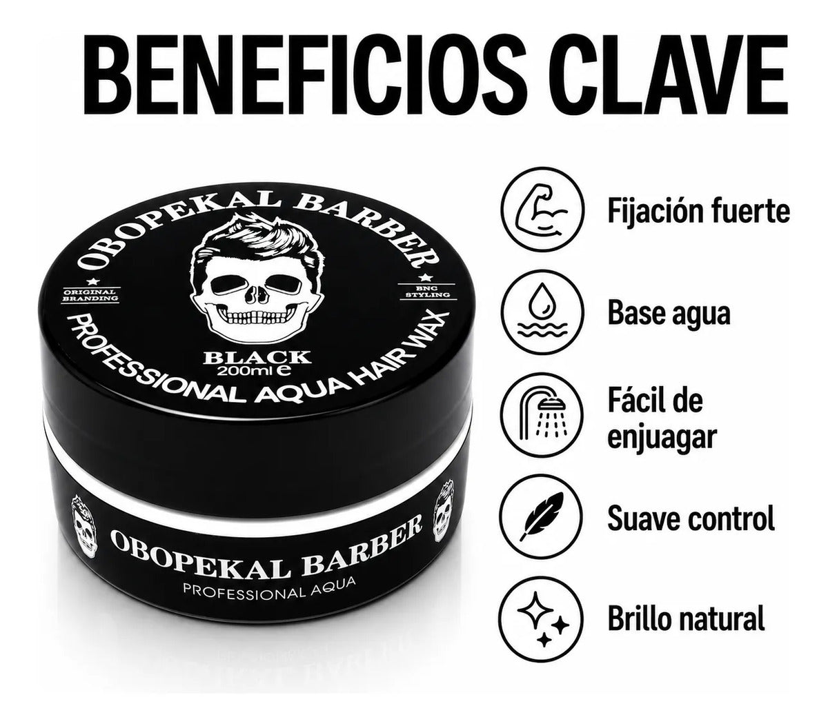 Cera Obopekal Para Barba Cabello Gel Pomada Capilar Barbería