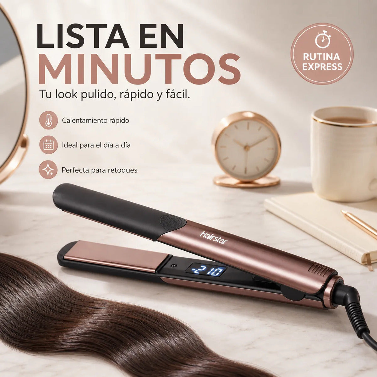 Plancha Alisadora Profesional Acabado Pulido Iron 8671