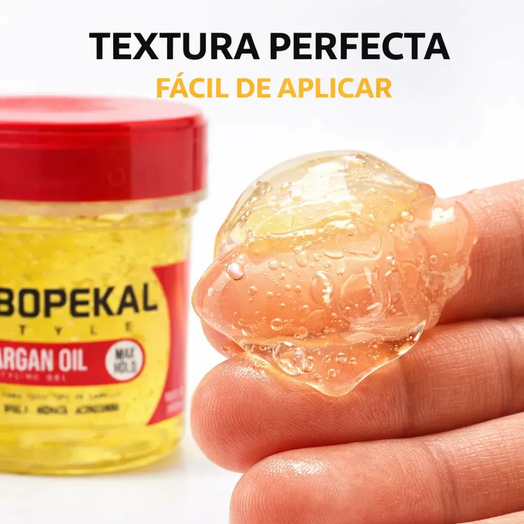 Gel Fijador De Cabello Alta Fijación Sin Resequedad  Argán