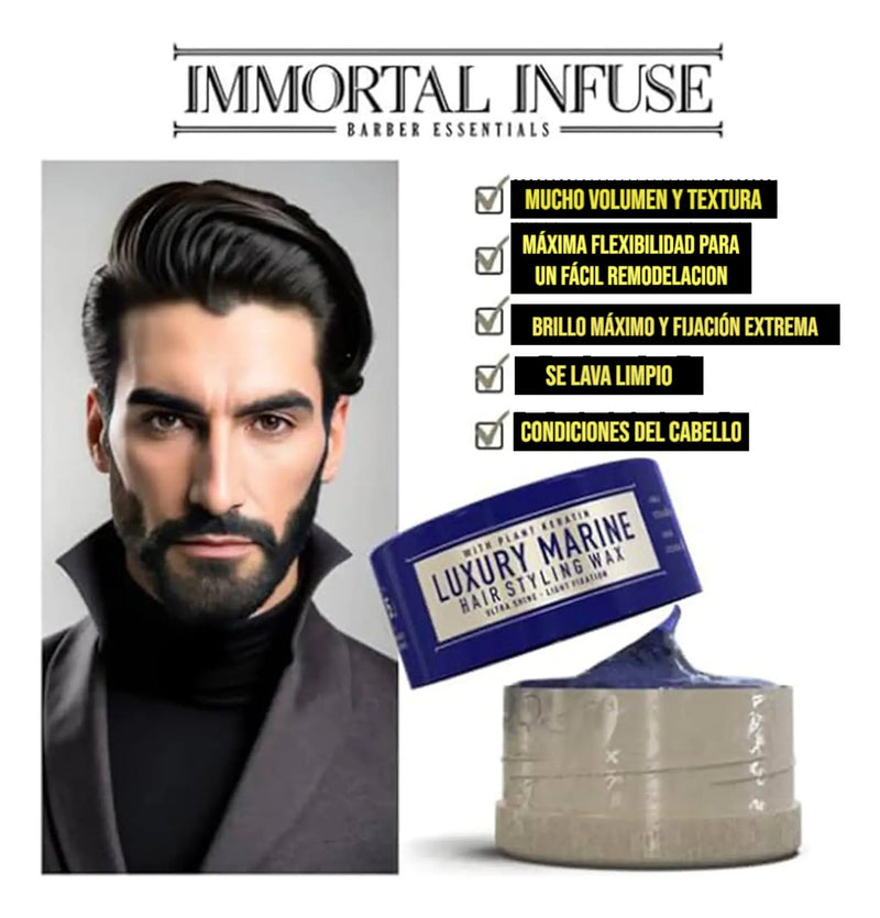 Cera Immortal NYC Luxury Marine - Fijación Duradera y Efecto Texturizante 150ml
