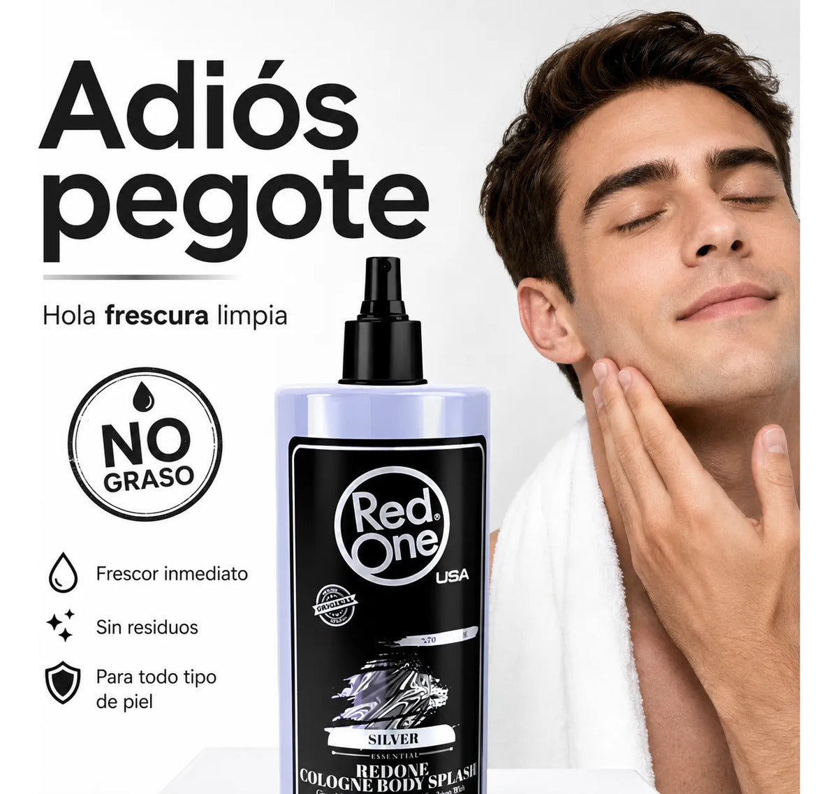 After Shave Ligero Rápida Absorción Red One Silver 400 Ml