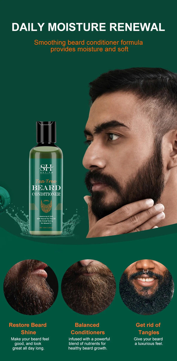 Shampoo para Barba Sevich 100ml - Con Extracto de Árbol de Té y Vitaminas