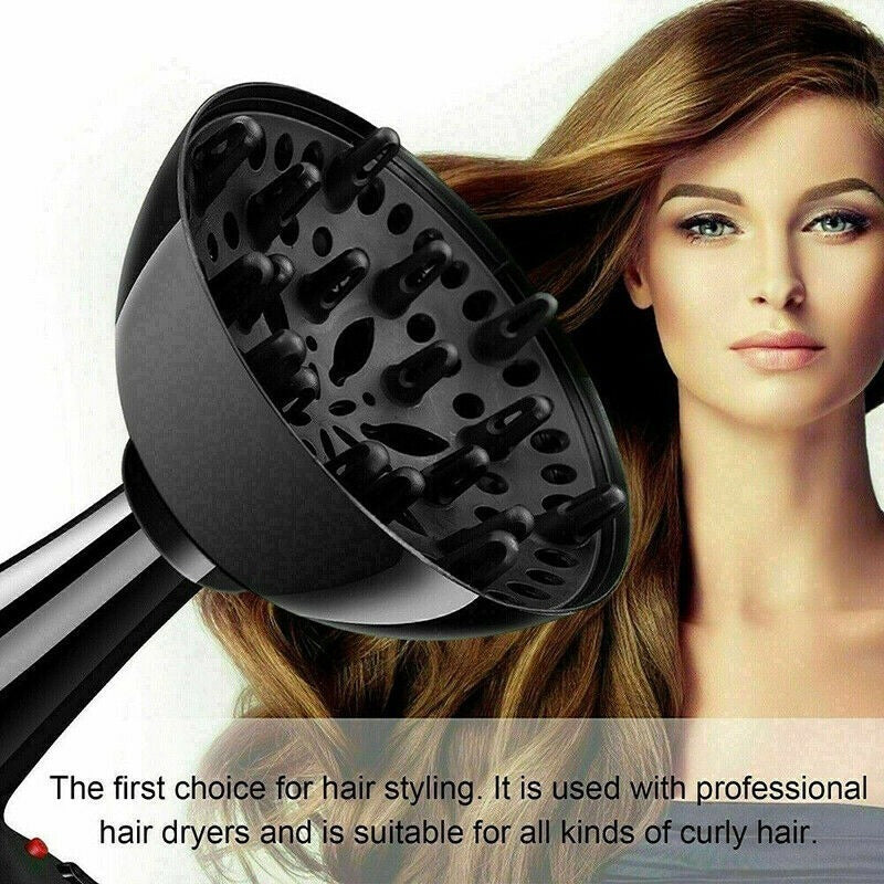 Difusor Universal Profesional para Secador de Pelo - Negro Anti-Frizz