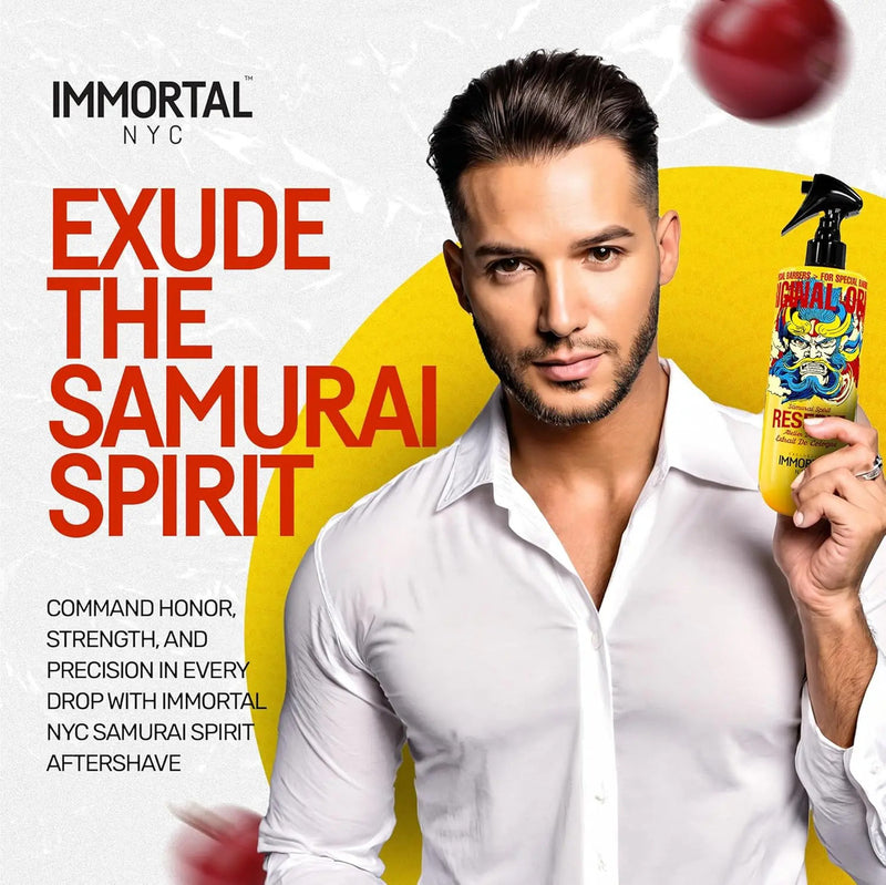 After Shave Immortal Samurai Spirit - Colonia Profesional Post Afeitado 500ml