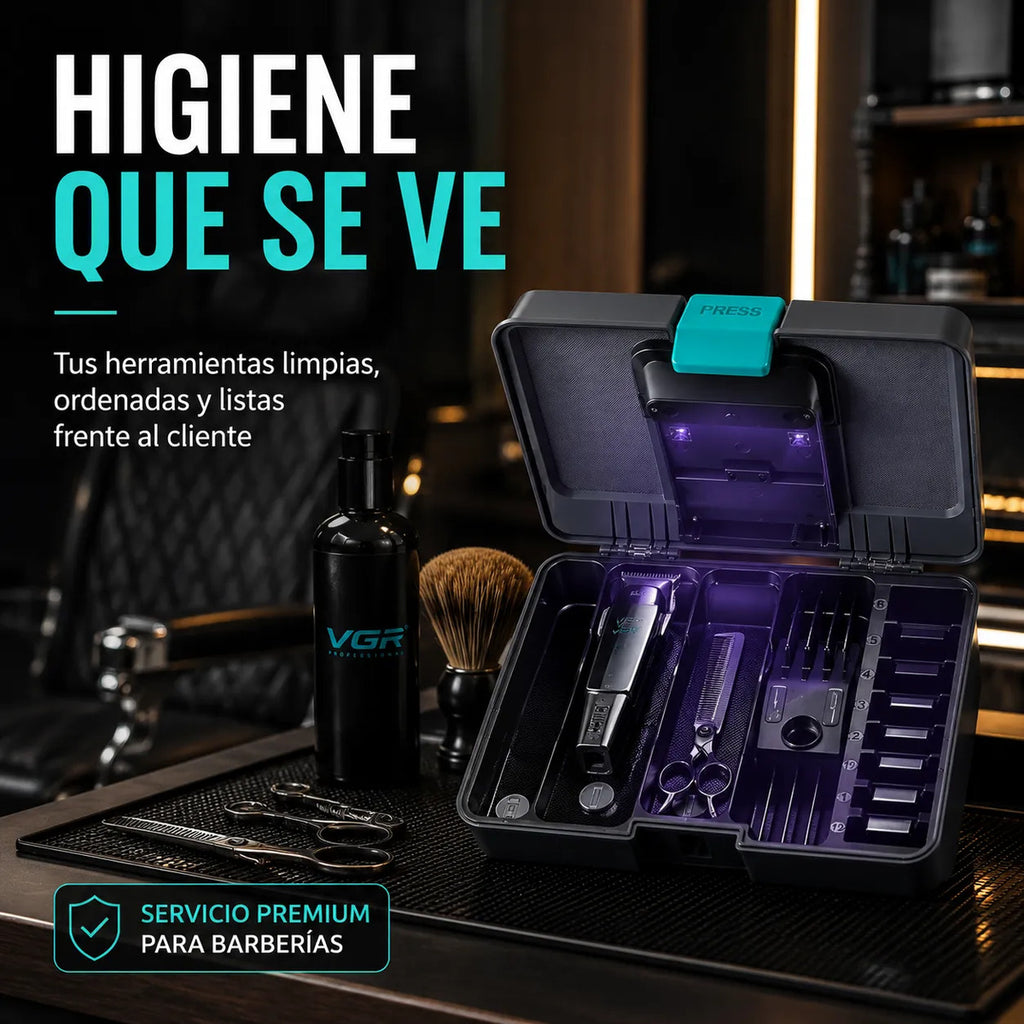 Esterilizador Y  Desinfección Uv Profesional De Barbería VGR
