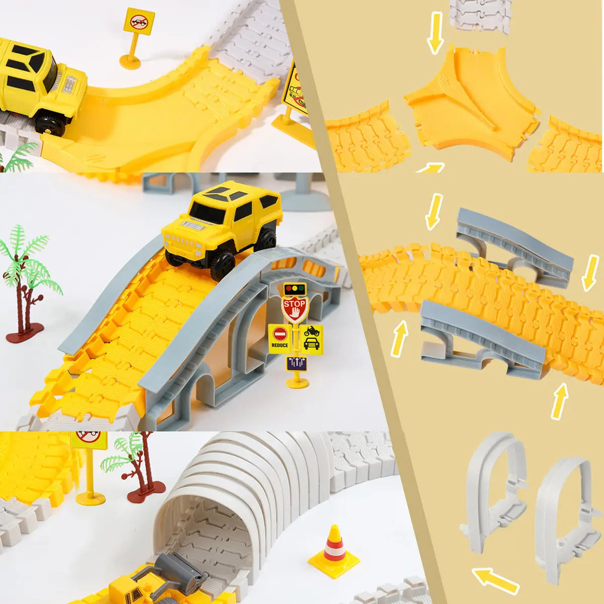 Pista de Carreras Flexible 345 Piezas – Set de Construcción Didáctico con Auto Eléctrico