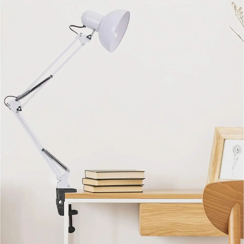 Lámpara de Escritorio Profesional con Brazo Flexible y Altura Extra de 84cm