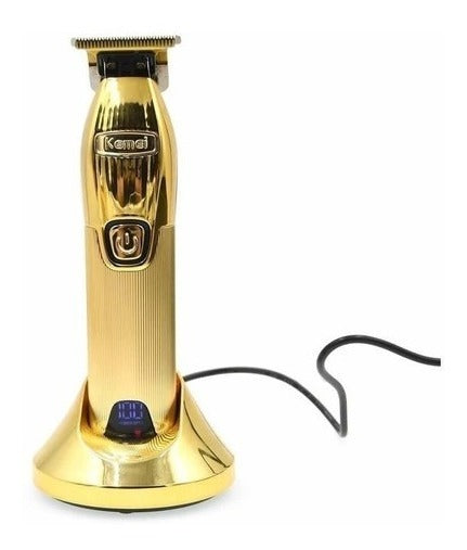 Trimmer Profesional Kemei KM-i32s Dorada: Patillera de Alta Precisión Inalámbrica