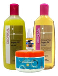 Kit Capilar Argan Flora Profesional - Shampoo, Acondicionador, Aceite y Crema
