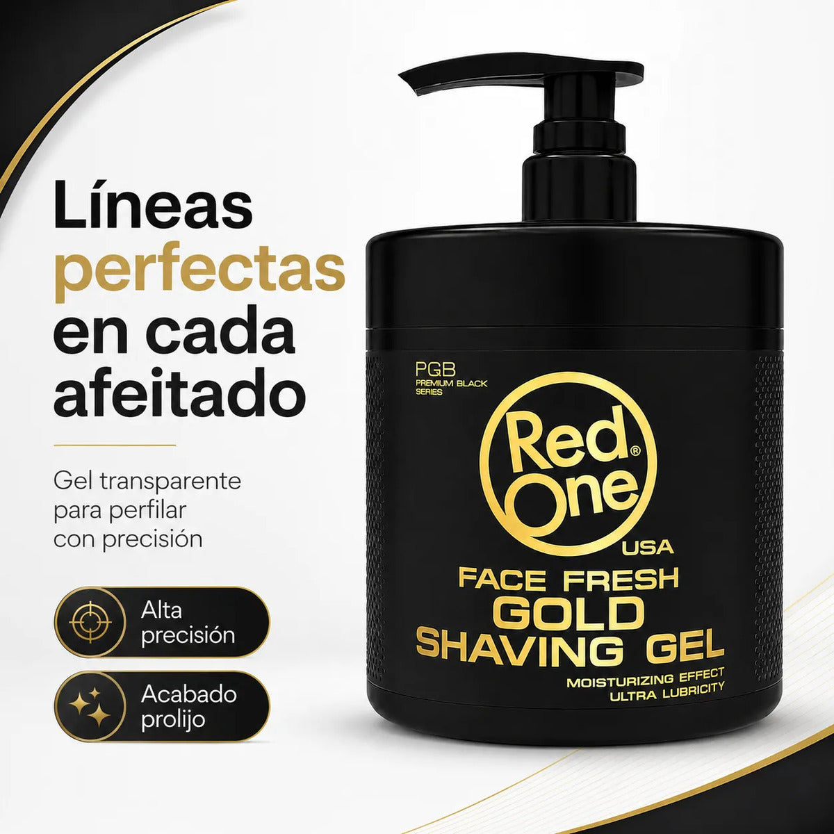 Gel Para Afeitar Transparente Red One Gold 1000 Ml
