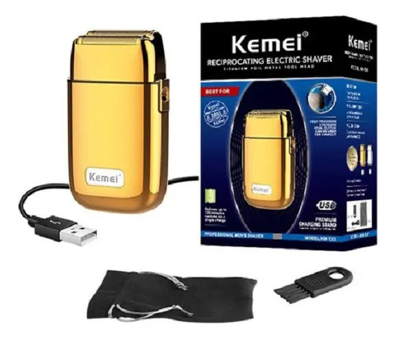 Pack Gold Kemei: Trimmer Profesional KM-1949 + Shaver Rasuradora TX1