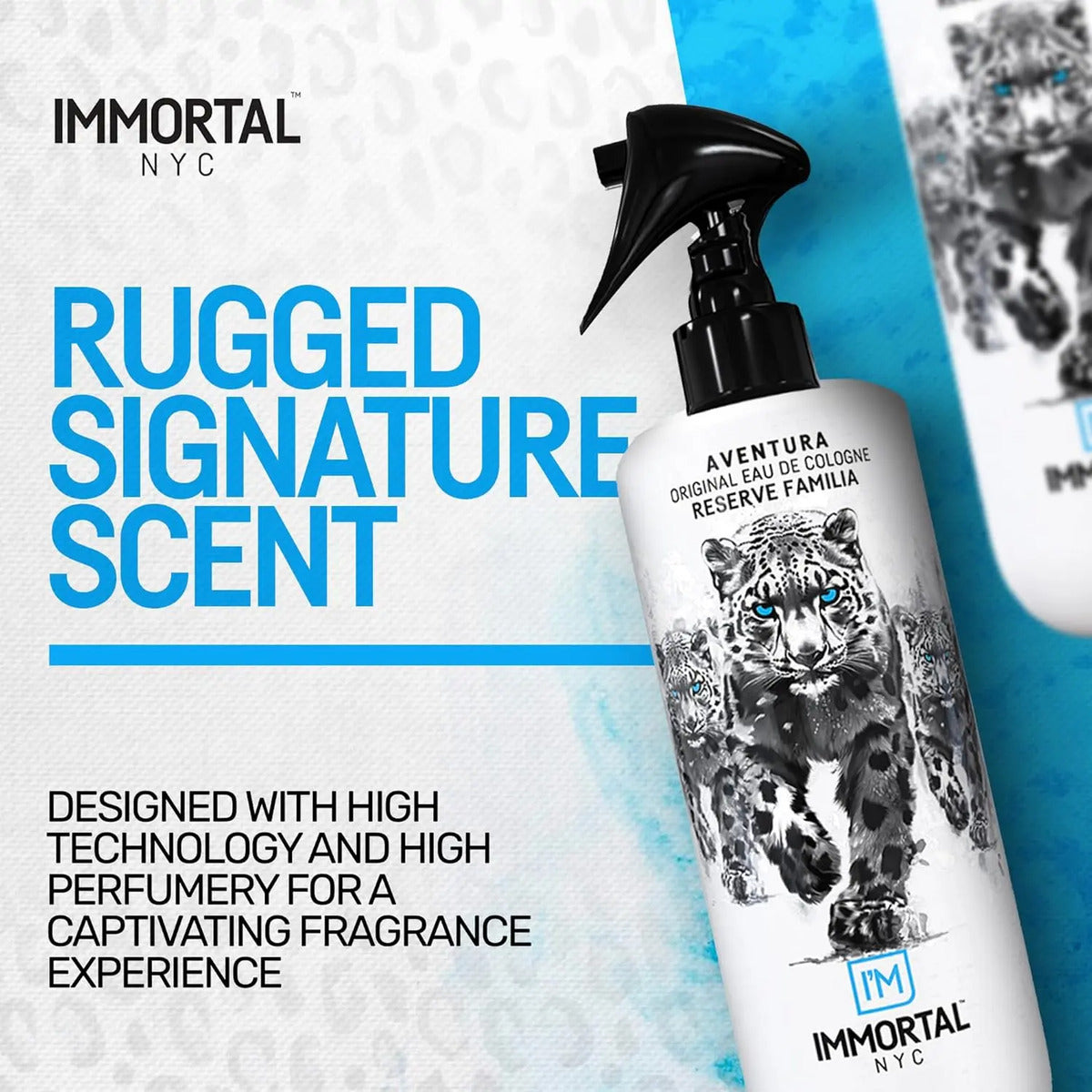 After Shave Colonia Immortal Aventura - Loción Profesional Post Afeitado 500ml