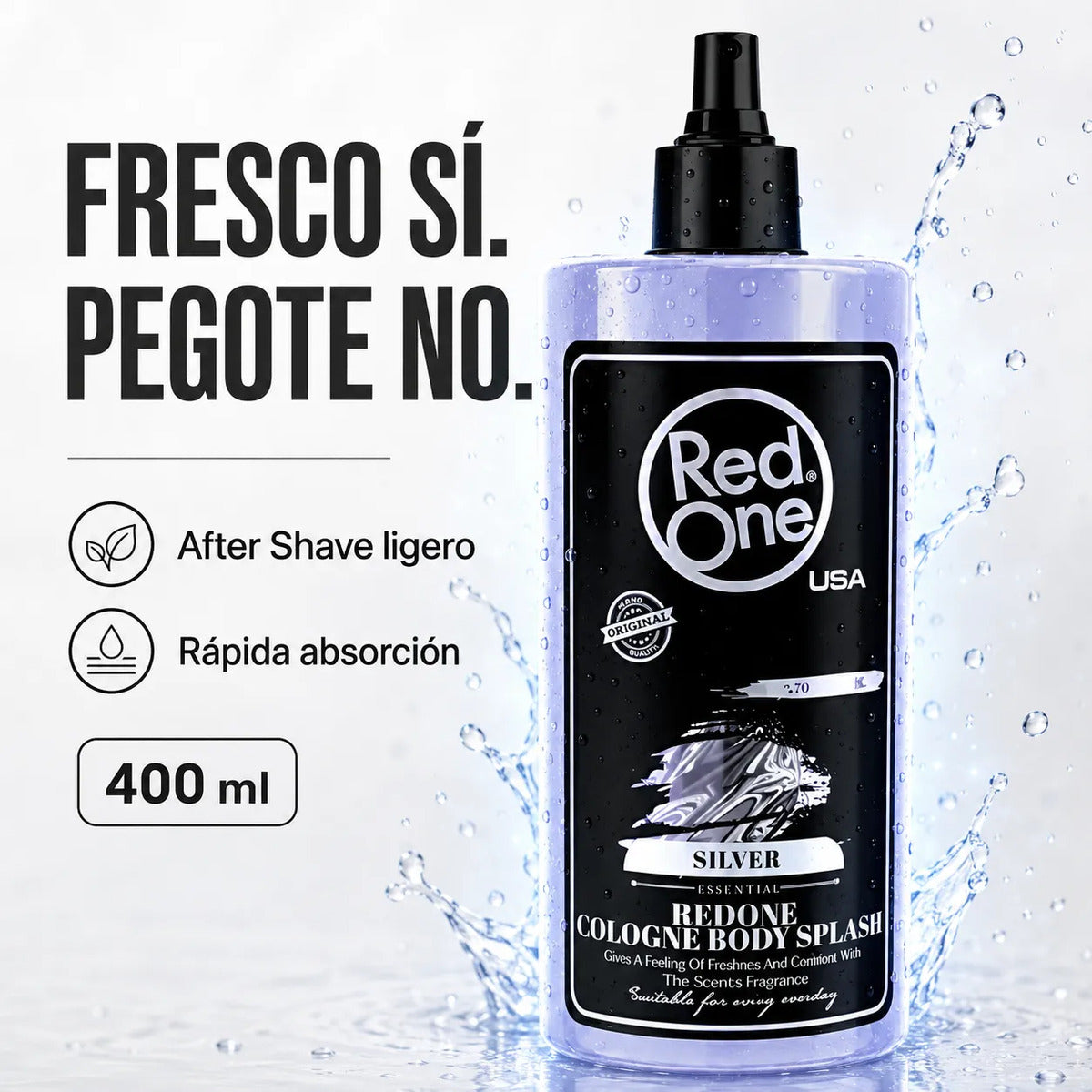 After Shave Ligero Rápida Absorción Red One Silver 400 Ml