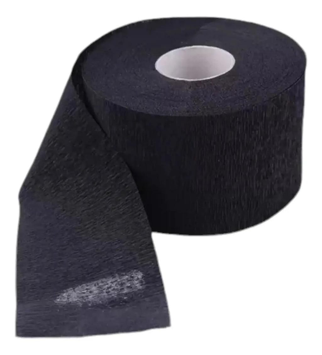 Combo 25 Pcs Papel Cuello Negro Insumo Barberia Cubre Cuello Negro