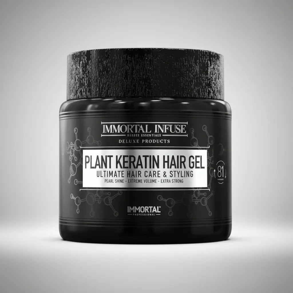 Gel Fijador Immortal Plant Keratin 500ml - Fijación Fuerte Sin Alcohol