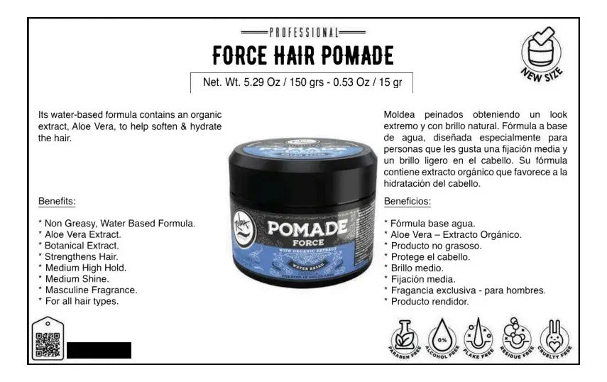 Pomada Rolda Force 150g - Fijación Media con Extracto de Aloe Vera