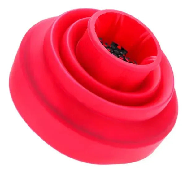 Difusor De Secador Silicona Plegable Universal Negro Fucsia