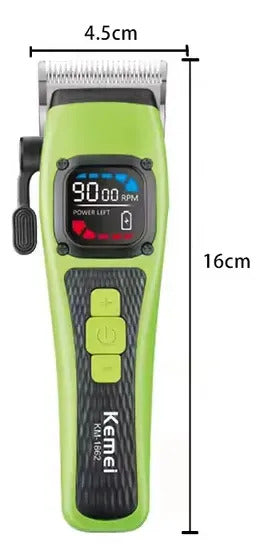 Máquina Corta Pelo Profesional Kemei Km-1862 Color Verde