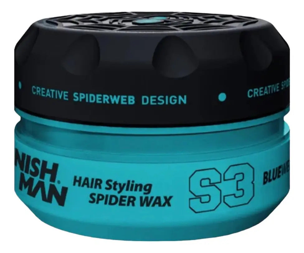 Cera Nishman S3 Spider Wax Blue Web 150ml - Efecto Telaraña y Brillo Intenso