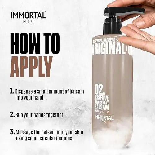 After Shave Bálsamo Immortal NYC Reserve 02 - Hidratante Profesional 500ml