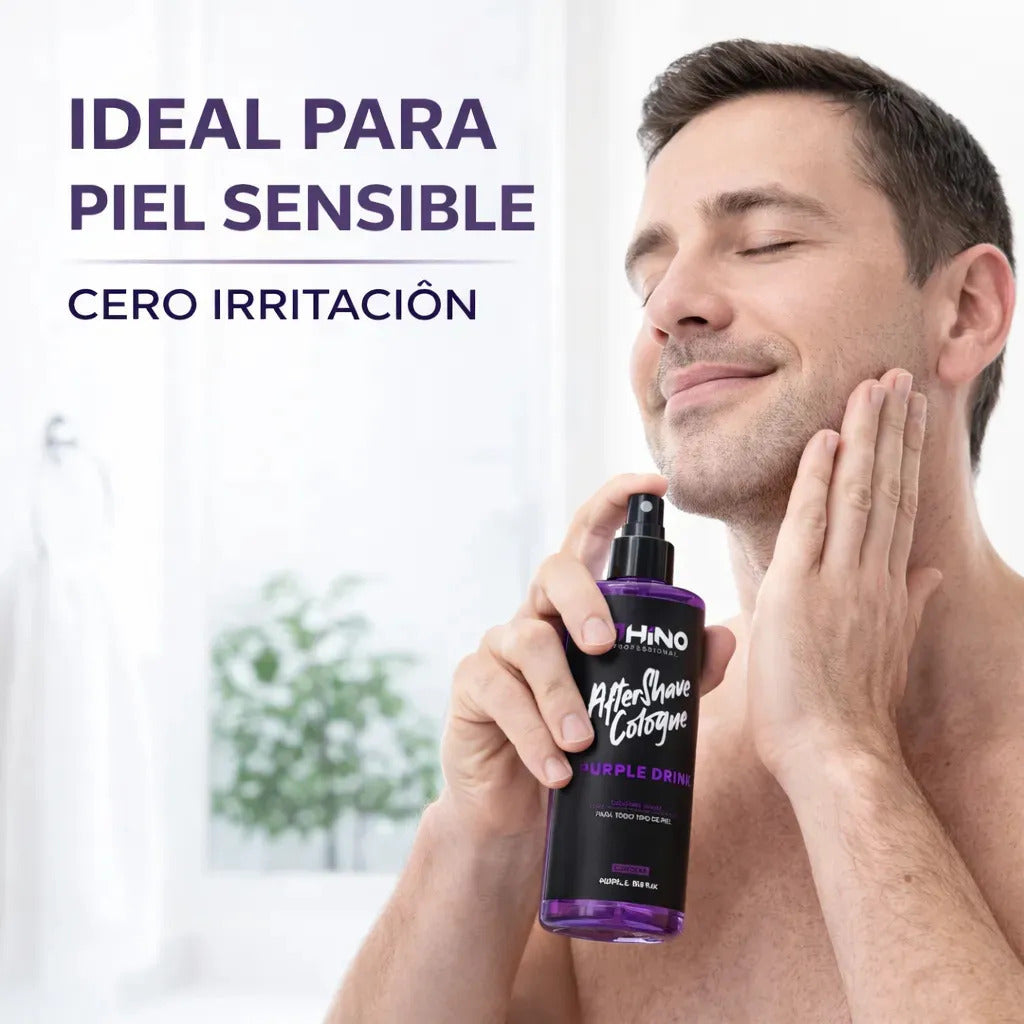 After Shave Rhino Purple Spray Hombre Calma Irritación Piel