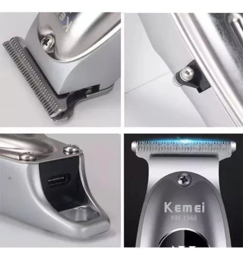Trimmer Profesional Kemei KM-1948: Patillera Digital Inalámbrica de Precisión