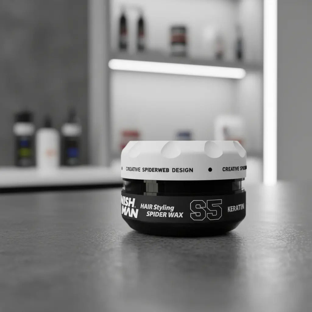 Cera Nishman S5 Spider Wax White 150ml - Efecto Telaraña y Fijación Flexible