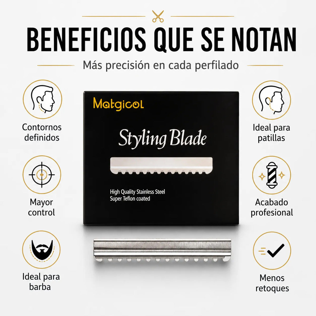 10 Cuchilla Navajas Styling Blade Hoja Dentada Perfilado L