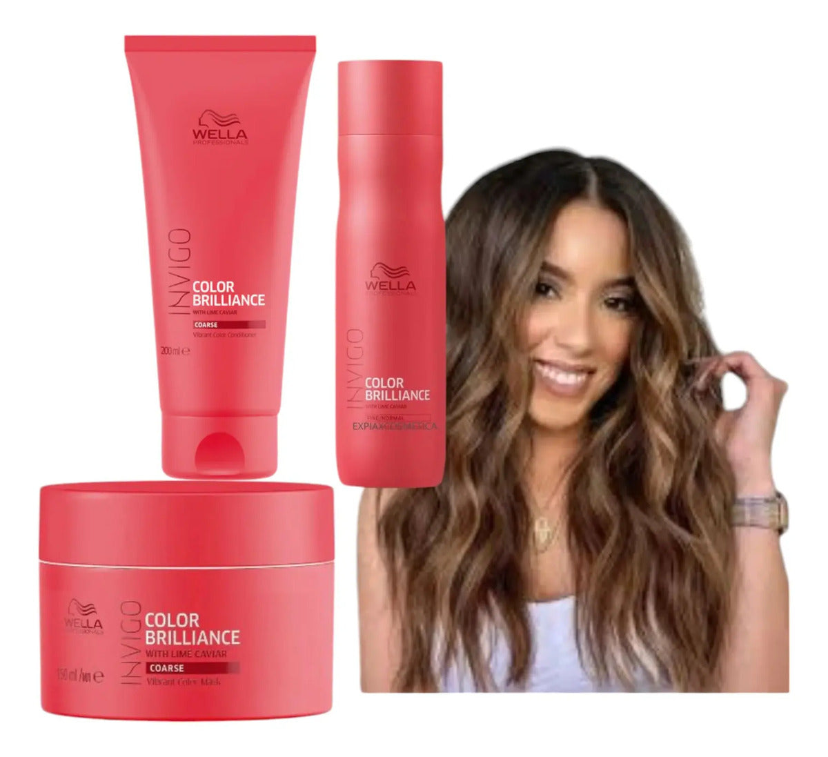 Set Wella Brilliance Tratamiento Completo: Shampoo + Acondicionador + Mascarilla