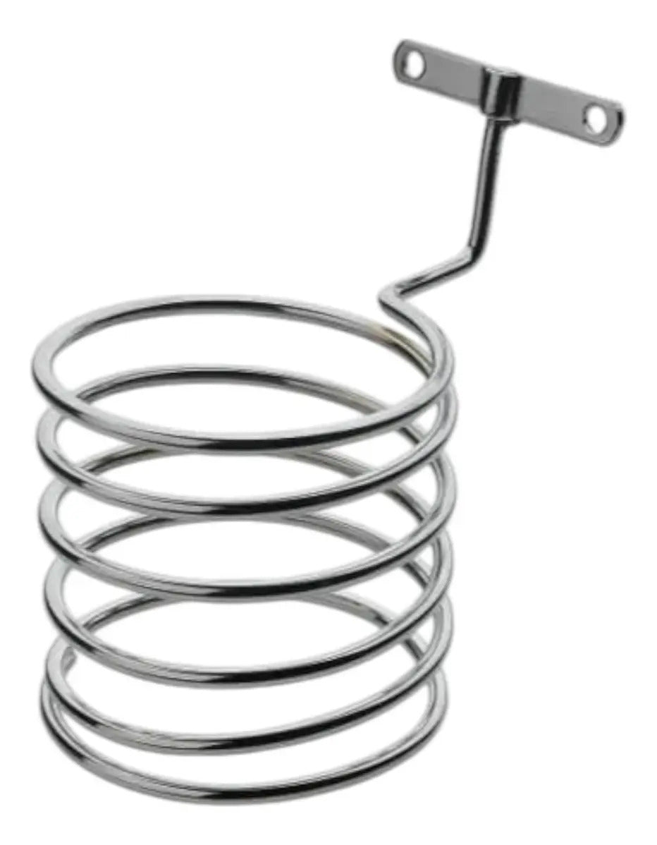 Soporte de Pared Metálico para Secador de Pelo Profesional - Diseño Espiral
