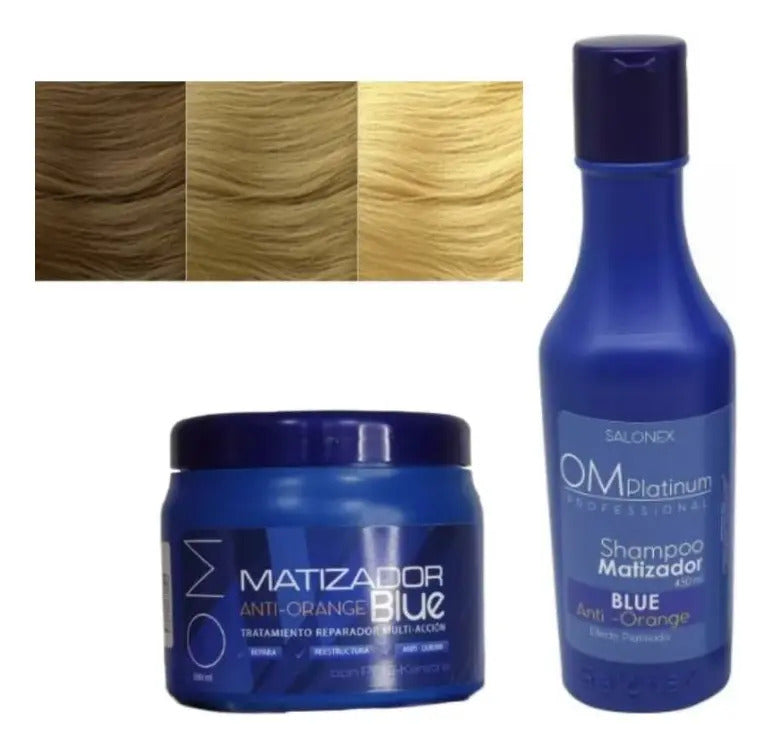 Pack Salomex Matizador Profesional - Shampoo y Crema Azul