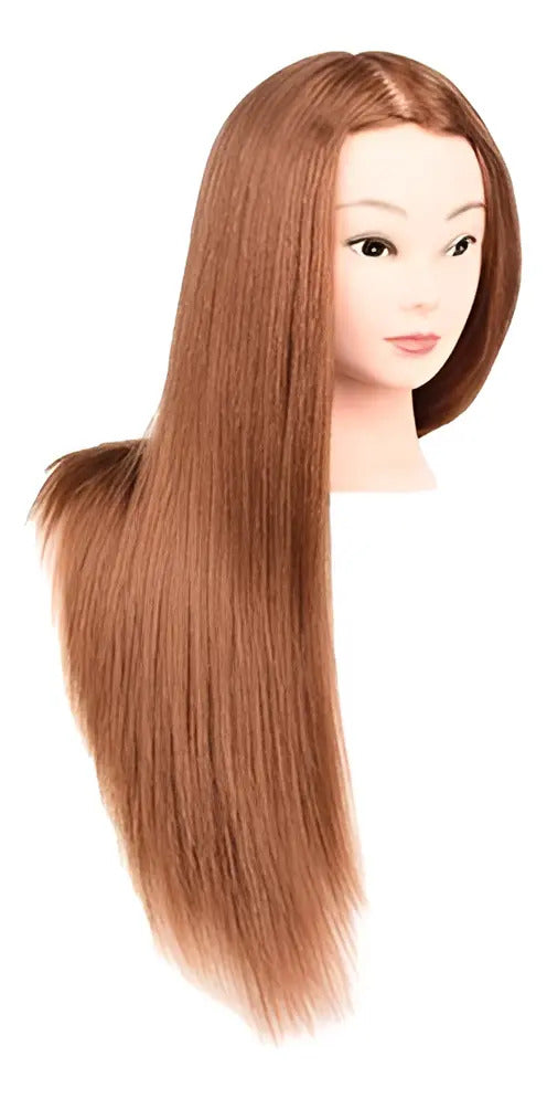 Cabeza de Práctica Profesional 60 cm - Maniquí de Peluquería con Soporte