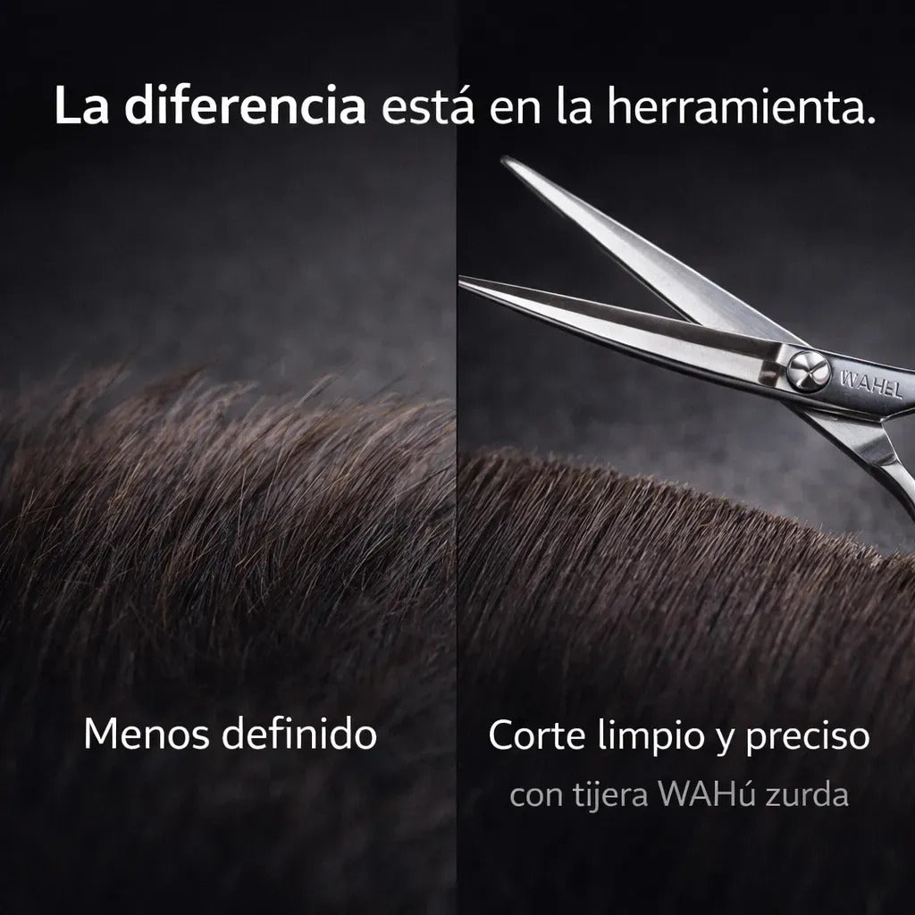 Tijera Profesional Zurdo 6 Pulgadas Wahl Filo Navaja Plateado