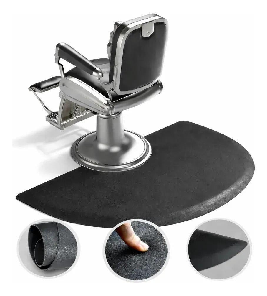 Alfombra Antifatiga Barbería Ergonómica Antideslizante Negro Negro Impermeable