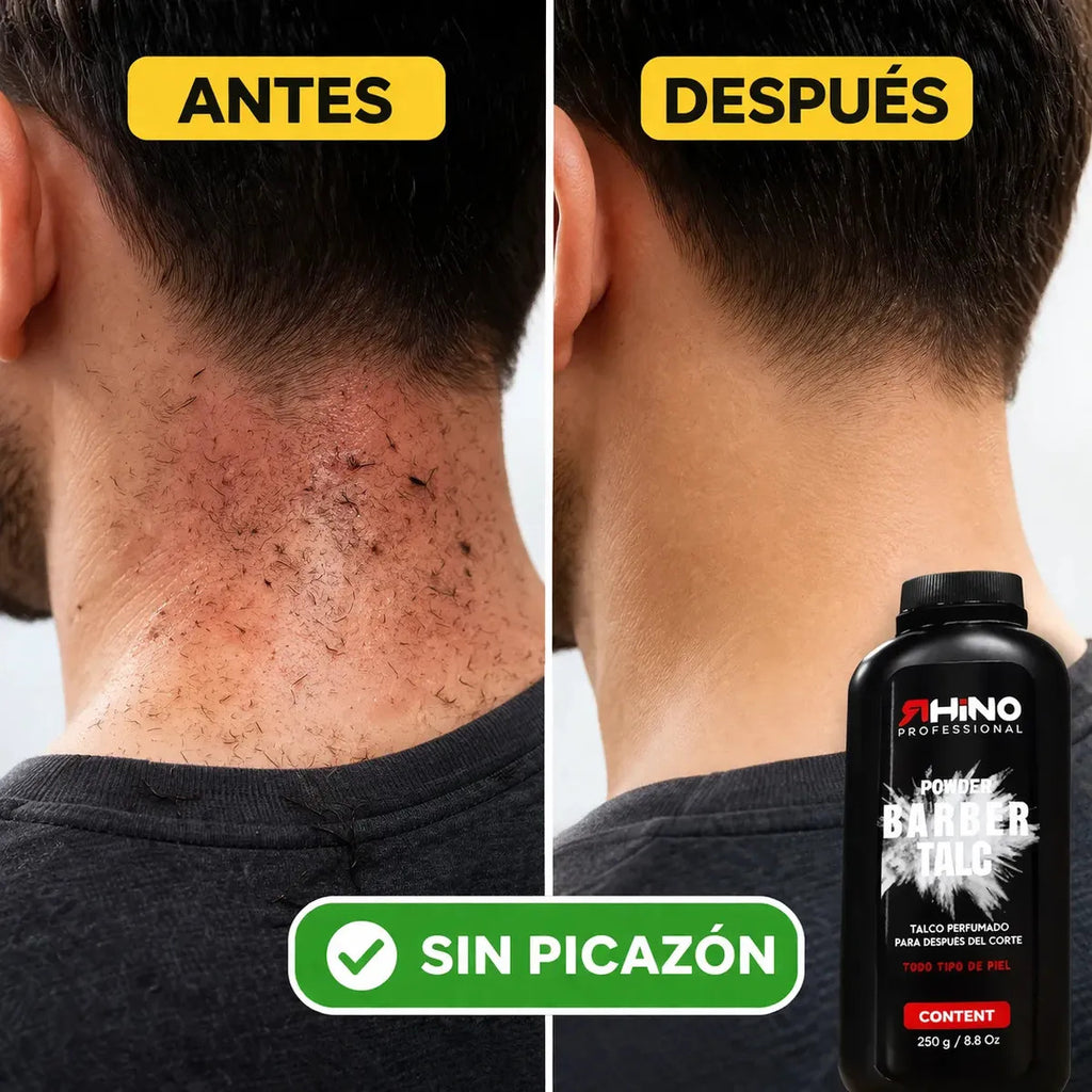 Talco Barbería Post Corte Perfumado Piel Limpia Sin Picazón