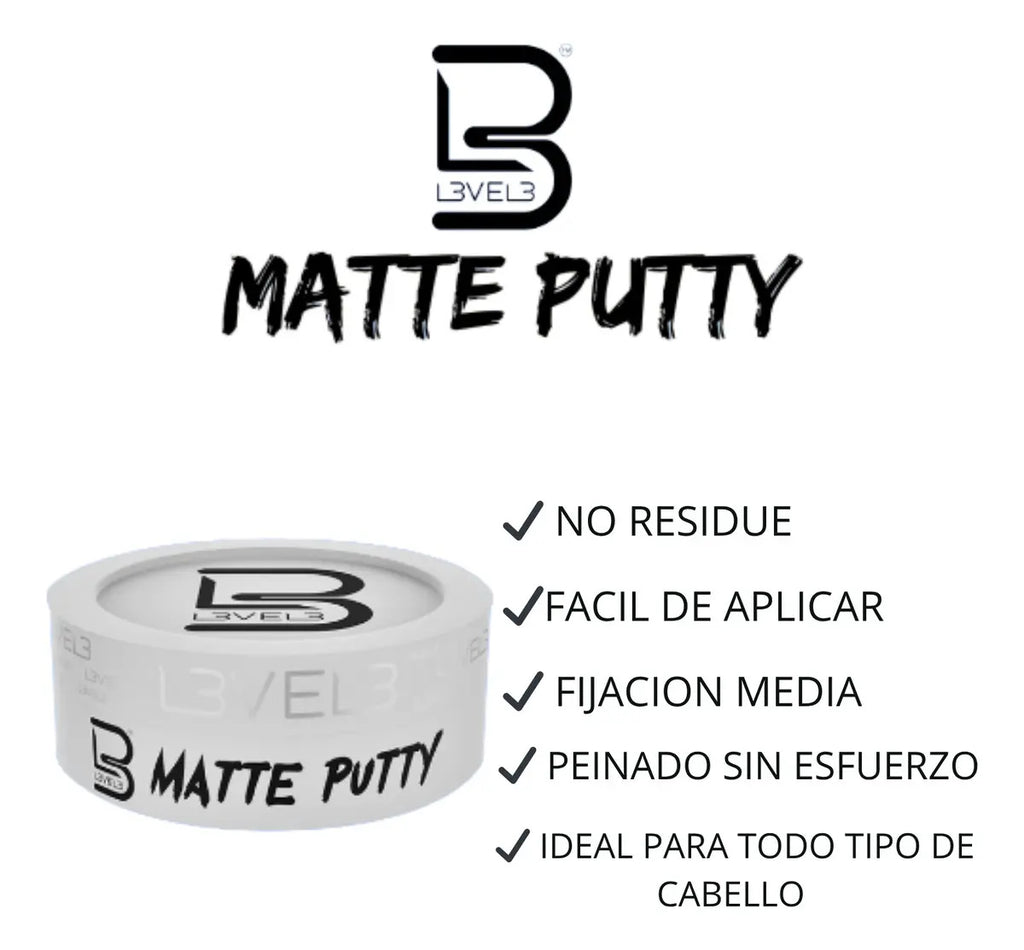 Cera Matte Putty Level 3 - Fijación Fuerte y Acabado Mate Natural 150ml
