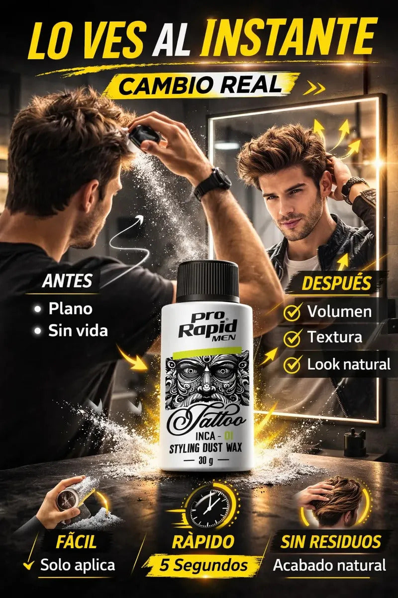Polvo Texturizador Pro Rapid Cabello Fijación Rápida Barberia