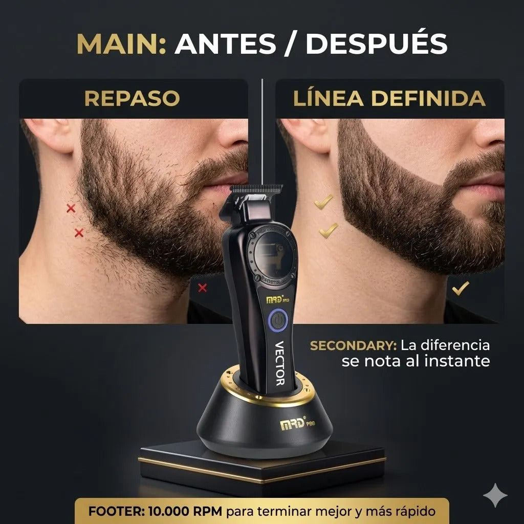 Trimmer Mrd Corta Pelo Profesional Motor Magnético 10.000rpm