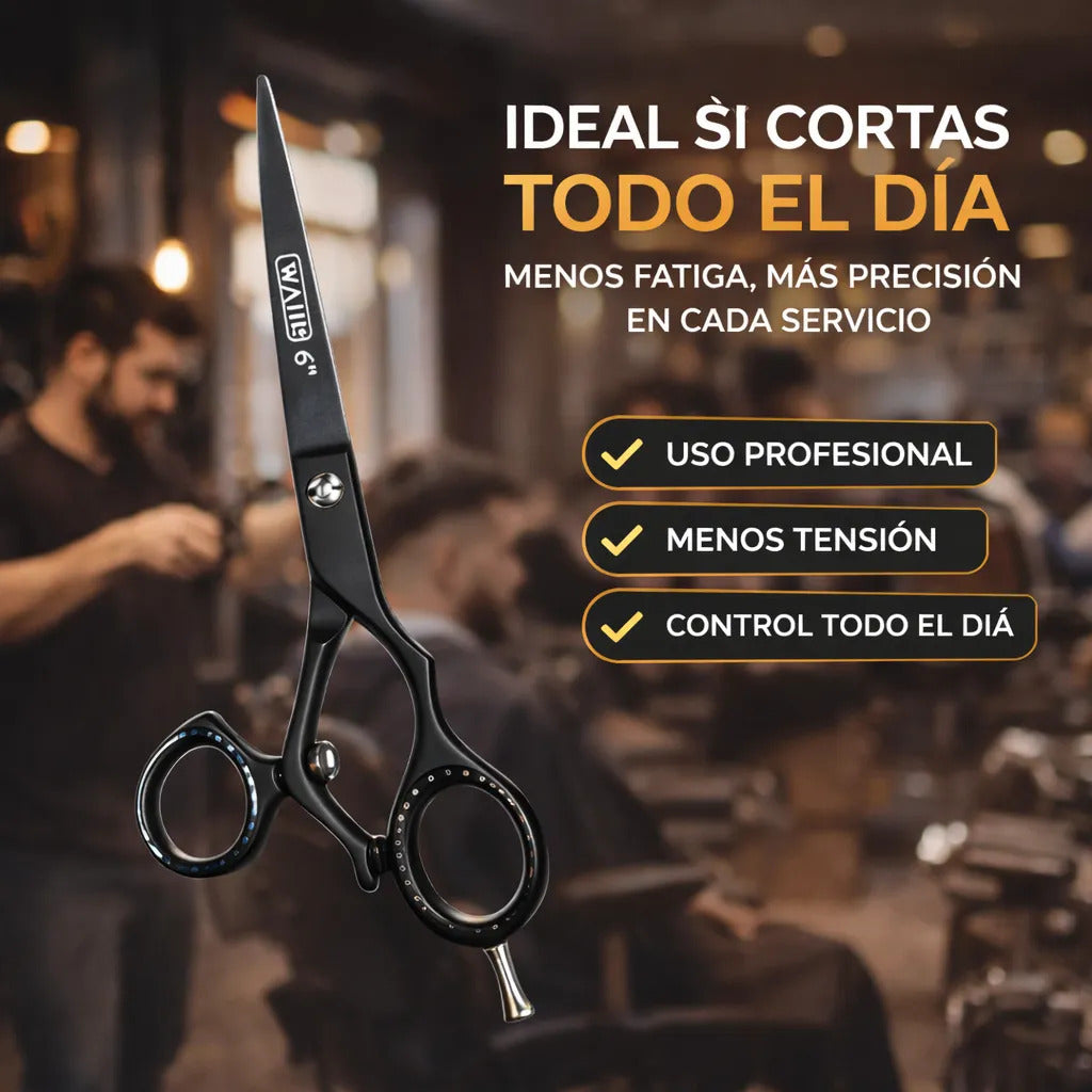 Tijera Profesional Wahl Para Zurdo Rotación 360 Filo Navaja