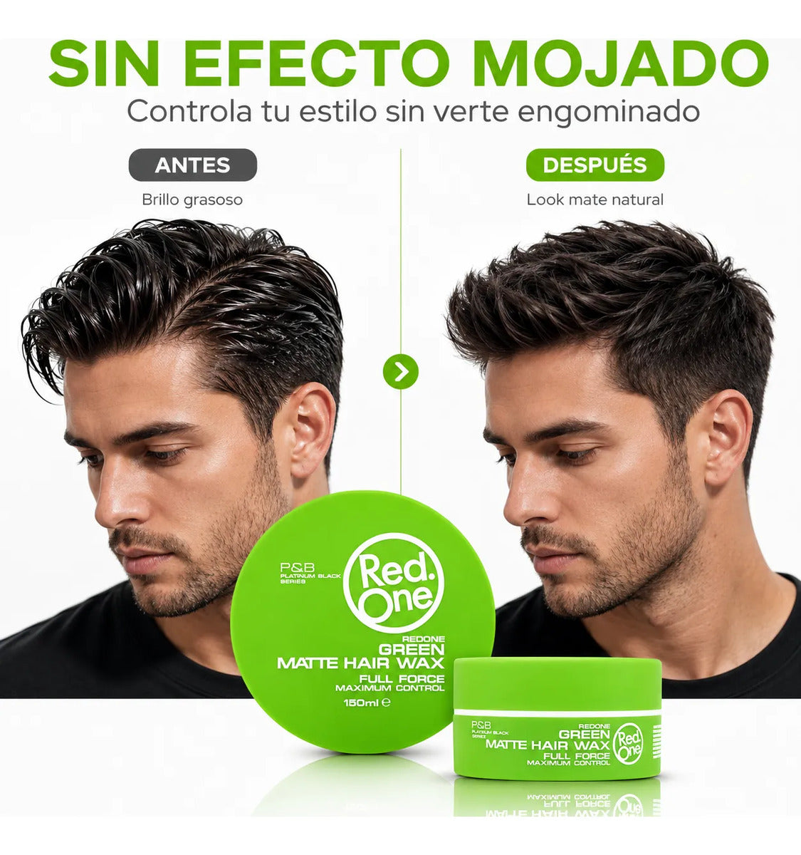 Cera Capilar Red One Green Matte Fijación Firme 150ml