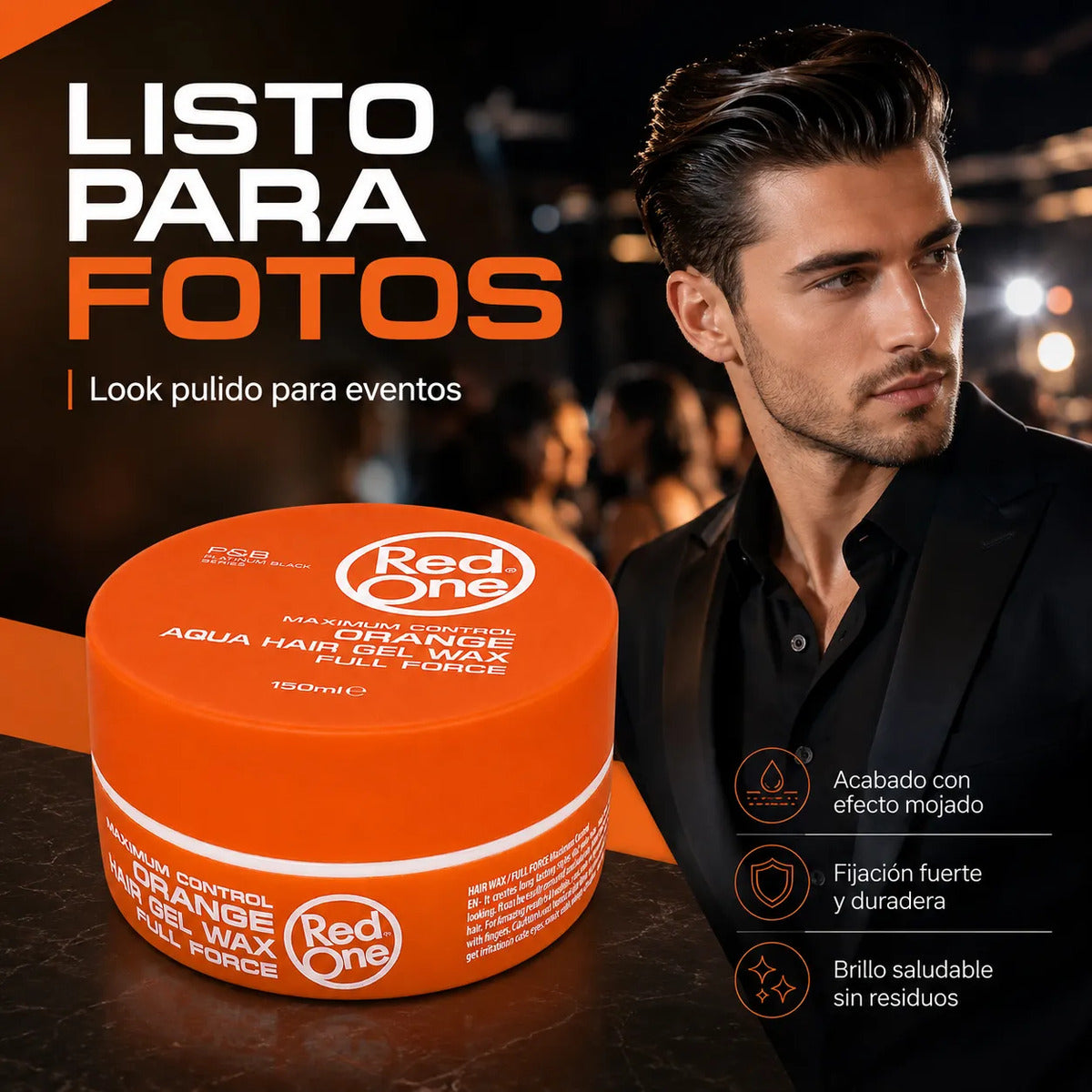 Cera Capilar Red One Orange Hair Wax Full Force 150ml