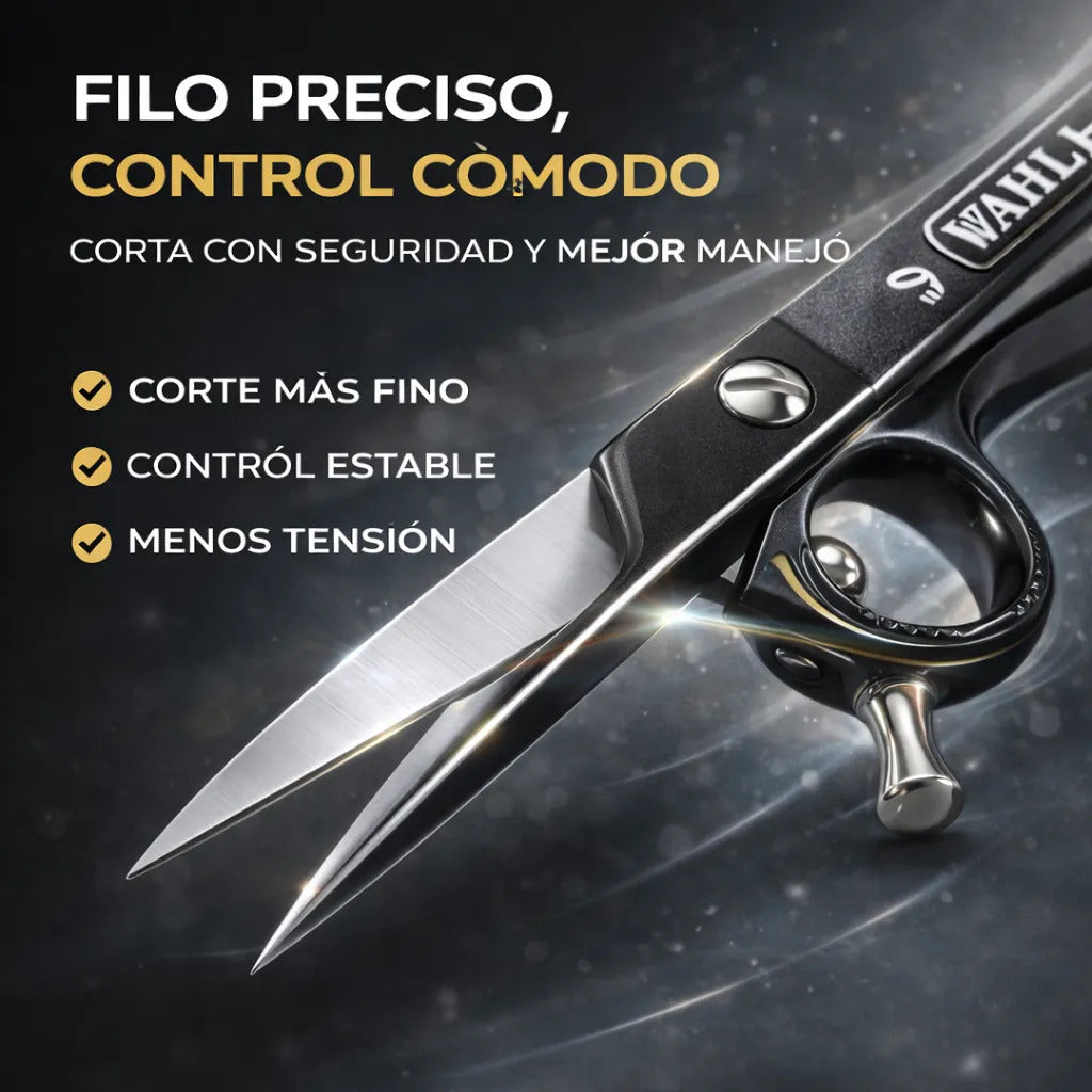 Tijera Profesional Wahl Para Zurdo Rotación 360 Filo Navaja