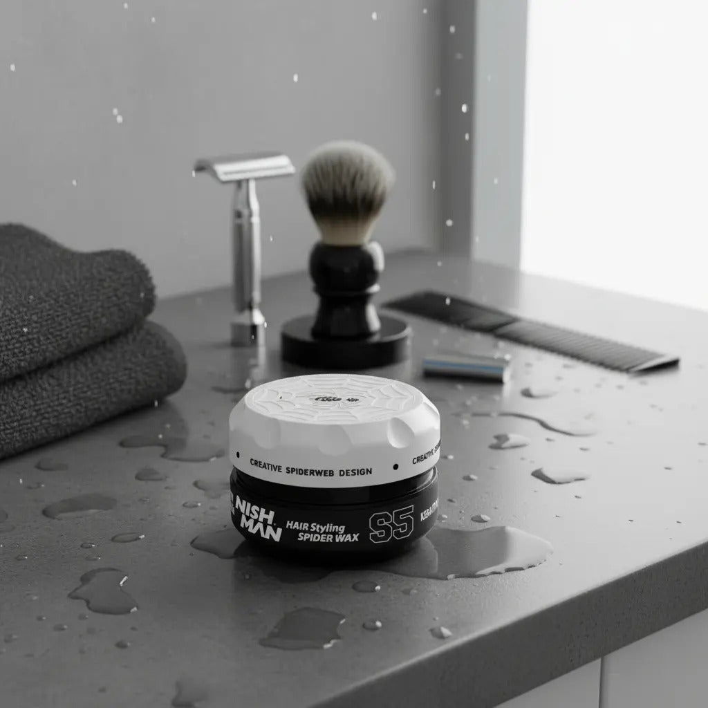 Cera Nishman S5 Spider Wax White 150ml - Efecto Telaraña y Fijación Flexible