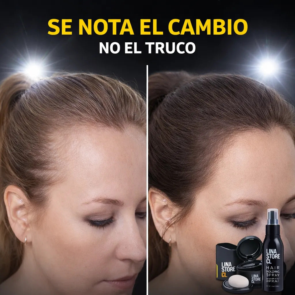 Polvo Capilar Efecto  Cabello Rápido  Negro+fijadora Capilar
