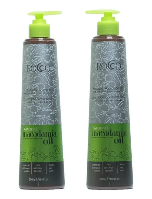 Pack Rocco Macadamia Oil Profesional - Shampoo y Acondicionador 500ml