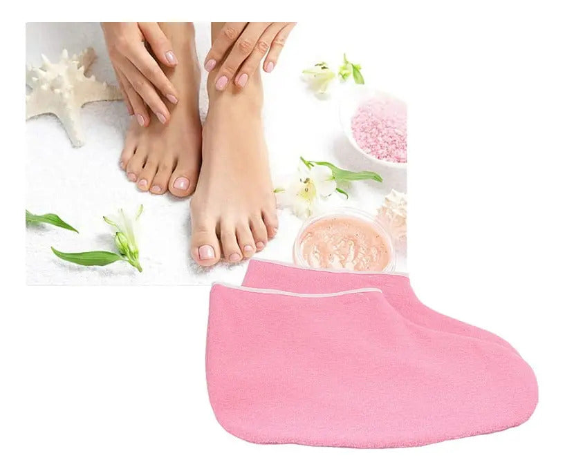 Kit de 2 Botines de Algodón para Parafinoterapia – Tratamiento de Hidratación Profesional