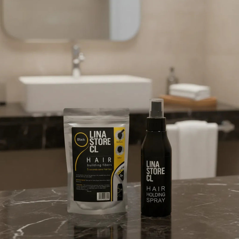 Sobre Recarga Negro Fibra Capilar + Fijador Laca Cabello