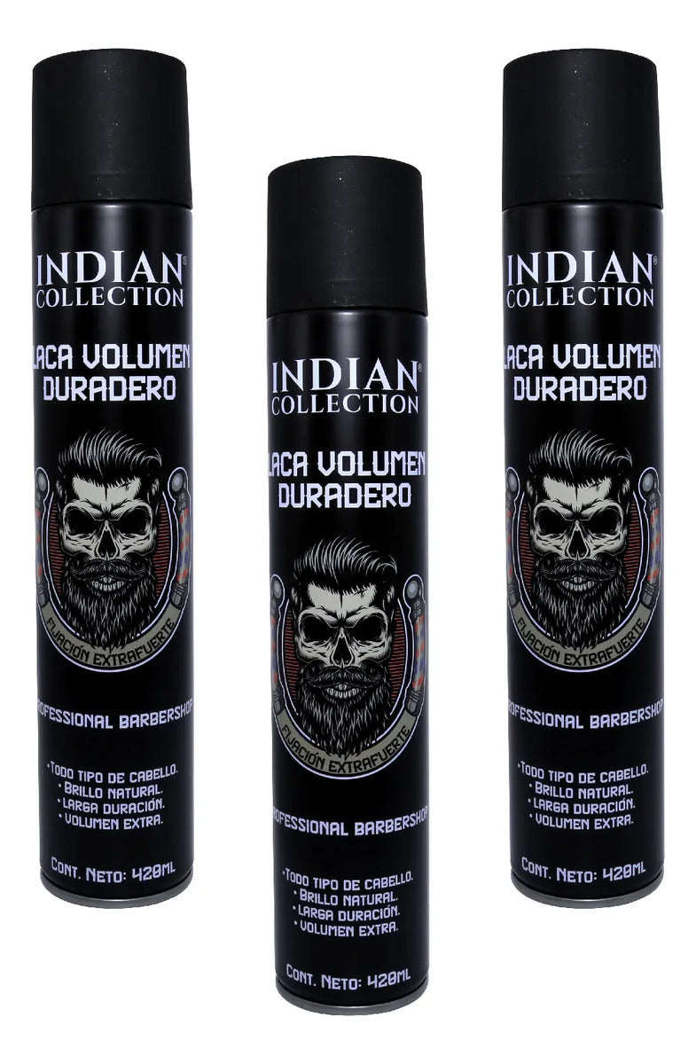 Laca Fijadora Indian Profesional - Fijación Fuerte, Volumen Extra y Brillo 24h