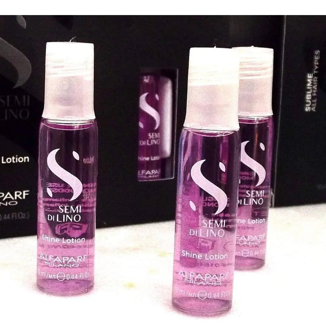 Pack 6 Ampollas Alfaparf Semi di Lino Shine Lotion - Brillo Espejo y Volumen